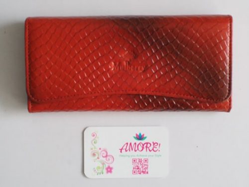 Red Croco Leather Wallet
