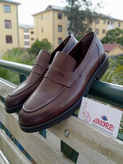 Coffee brown penny loafer