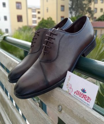 Darktan front line leather shoe