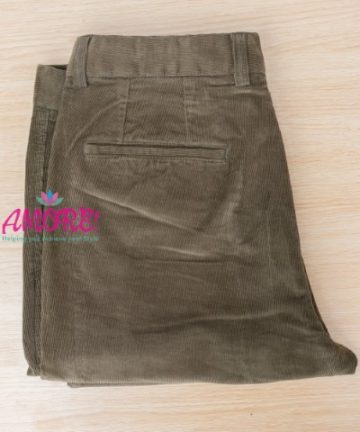 Green corduroy khaki