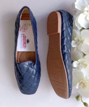 Navy blue mocassin