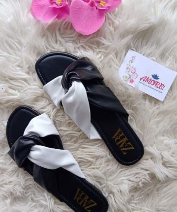 Black white sandal
