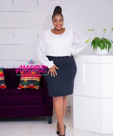 Black dress with upper white chiffon finish