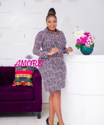 Multicolored printed buttoned shirt dress