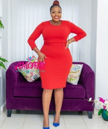 Copper Office dress cup sleeve with belt design