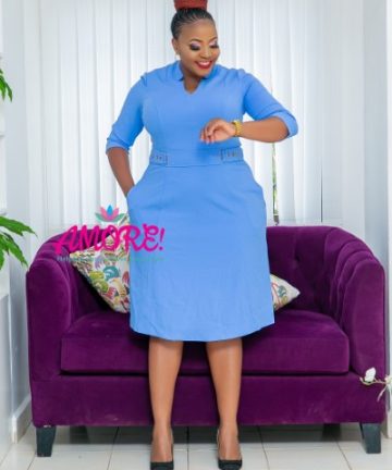 Light Blue Office Dress