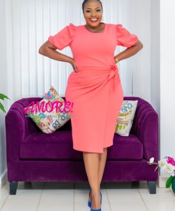 Office dress Shirt sleeve peache