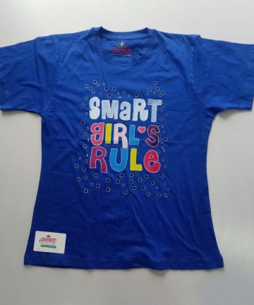 Blue smart girl tee