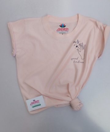 Soft pink ladies tee