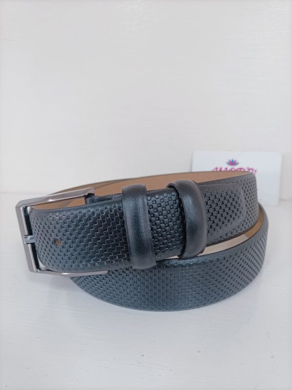 Black Weaved Leather Belt 1