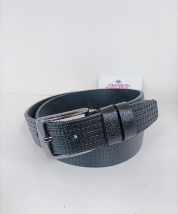 Black Weaved Leather Belt 3
