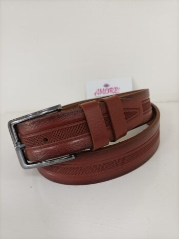 Brown Middle Braided Leather Belt 2