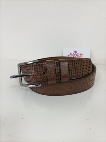 Brown Weaved Leather Belt 1