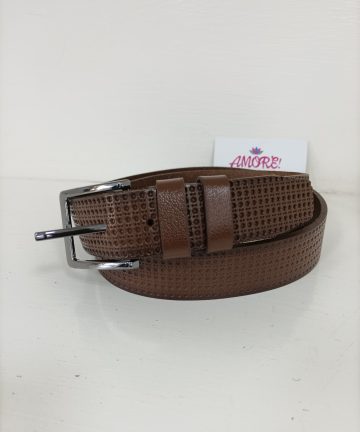 Brown Weaved Leather Belt 1