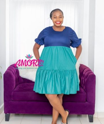 Multicolored Maternity Breastfeeding Dress 1