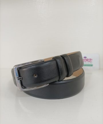 Plain Black Leather Belt