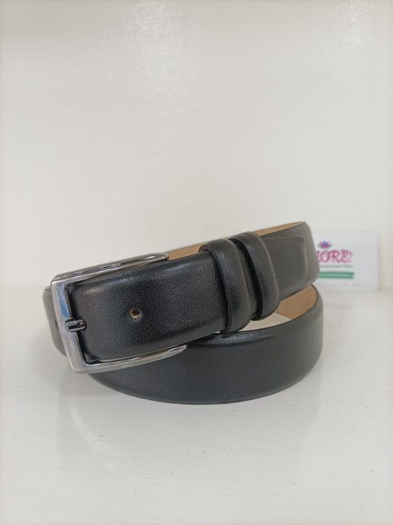 Plain Black Leather Belt