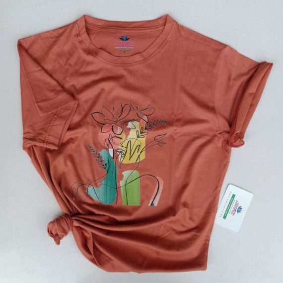 Burnt Orange ladies tee