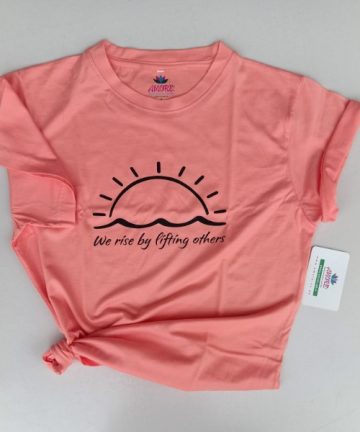 Peach ladies tee