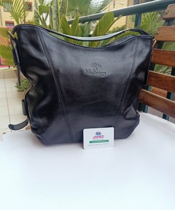 Soft leather black bag