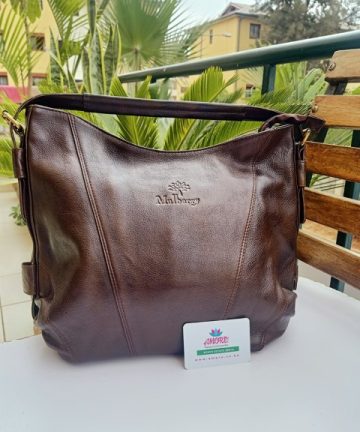 Soft leather brown bag