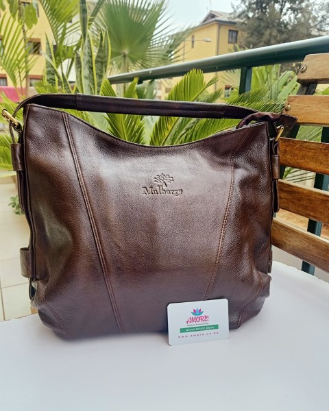 Soft leather brown bag