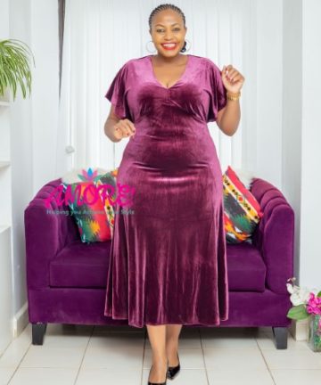 Velvet purple dress