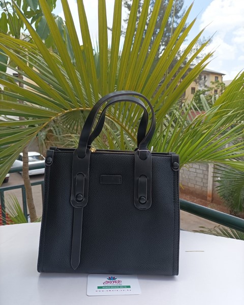 Black satchel bag