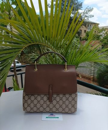 Coffee brown petit flap bag