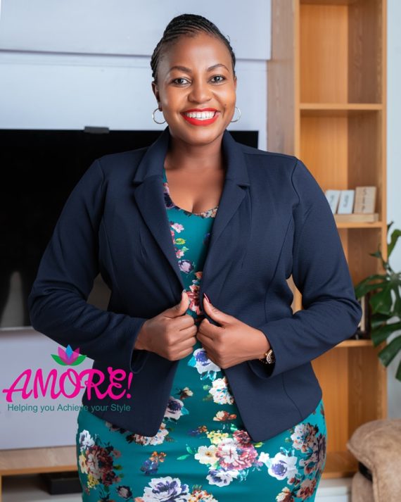 Navy blue ladies blazer