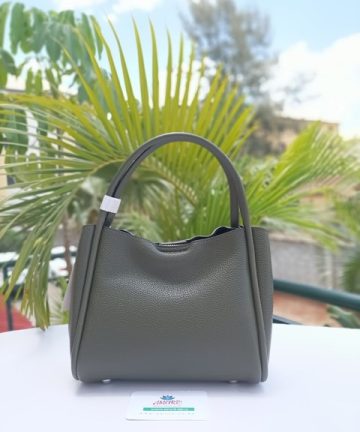 Small top handle green bag