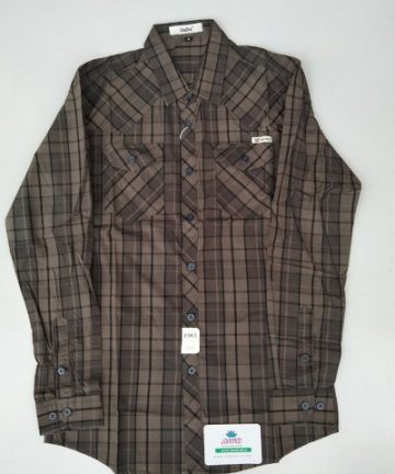 Brown checked shirt