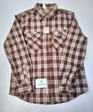 Brown flannel shirt