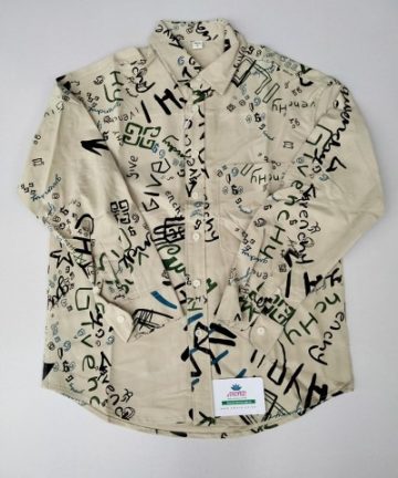 Brown graffitti shirt